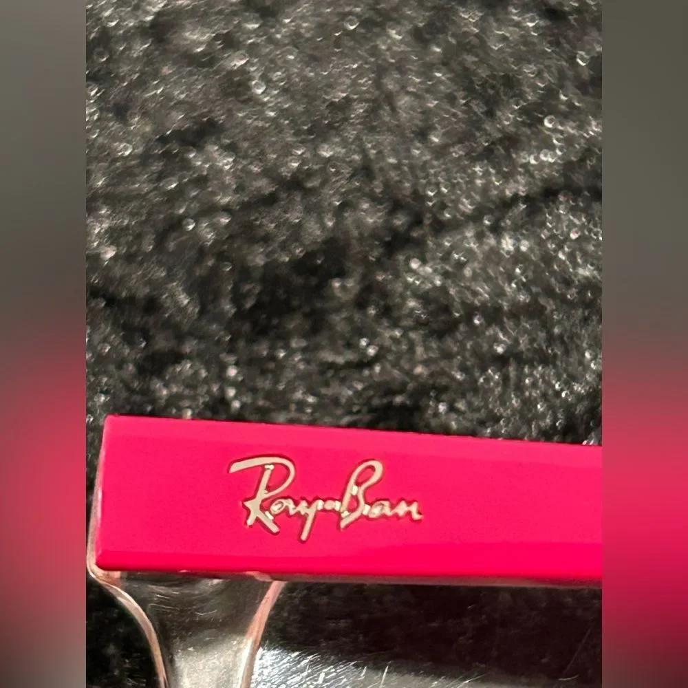 Ray-Ban Kids Eyeglasses RB1591 3806 Clear Pink Bright Fuchsia 47-16-130 used